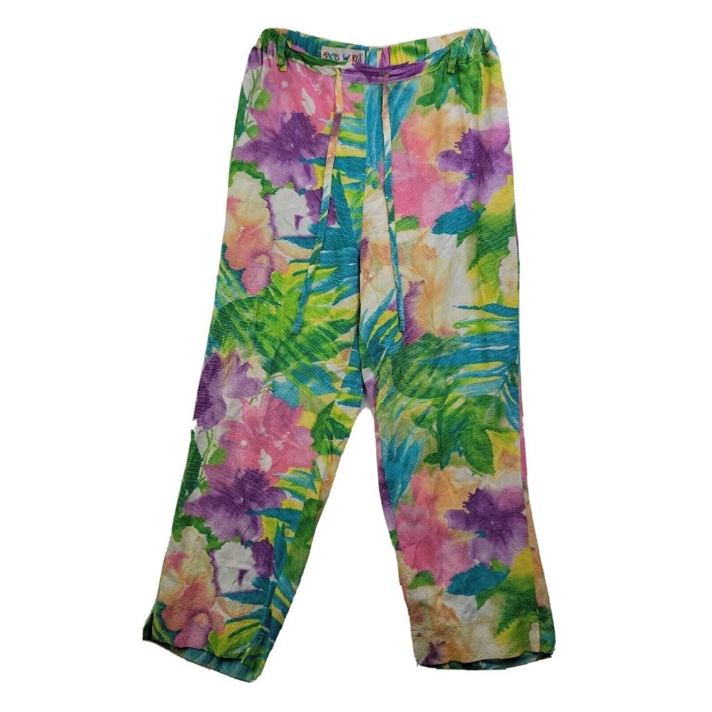 JAMS WORLD Wide Leg Orchids Cropped Pants
